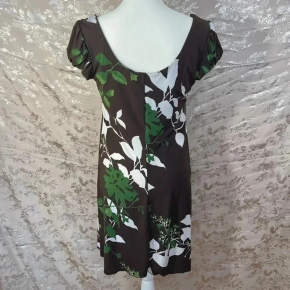 y2k Vintage Speechless Brown Babydoll Dress Leaf Pattern Size L - Picture 3 of 6